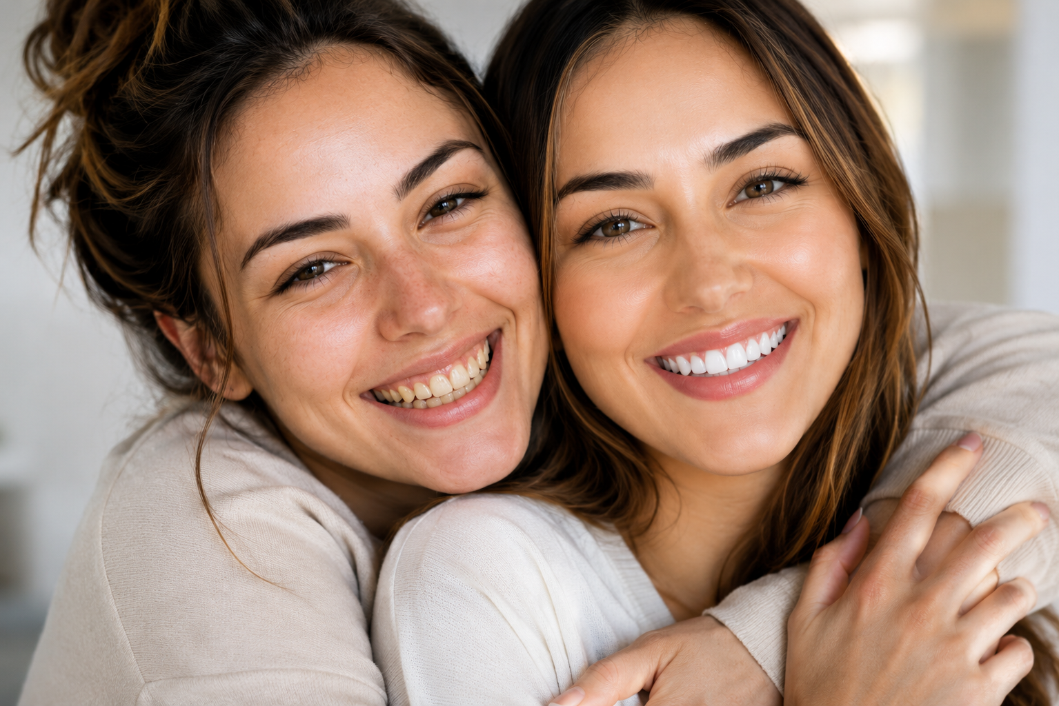 Antes y después de un diseño de sonrisa con carillas dentales de cerámica y resina